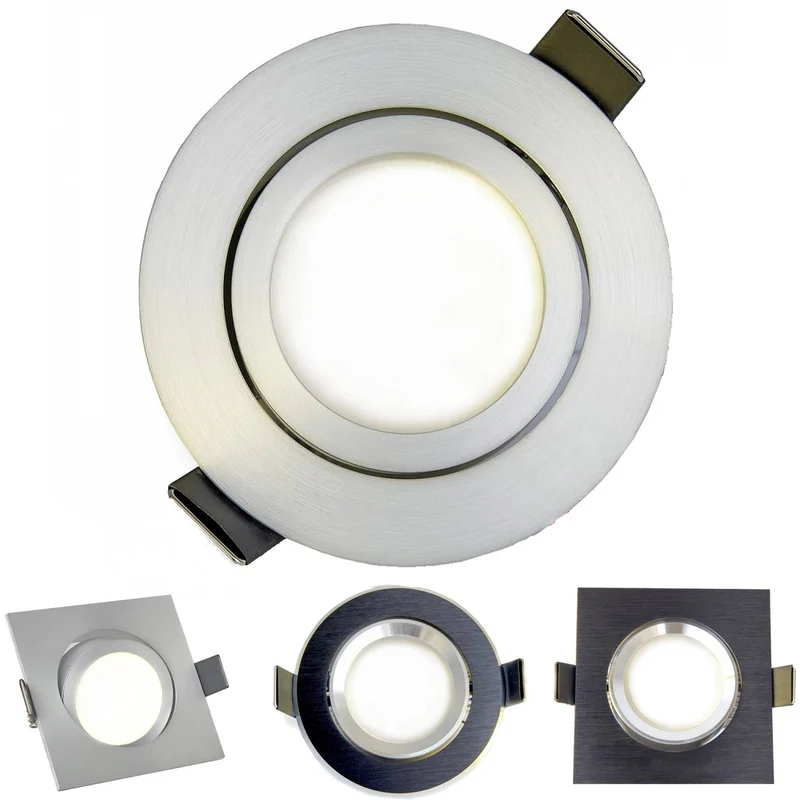 LED Einbaustrahler super flach 3-6,5W Aluminium 230 Volt Spot Licht 70mm