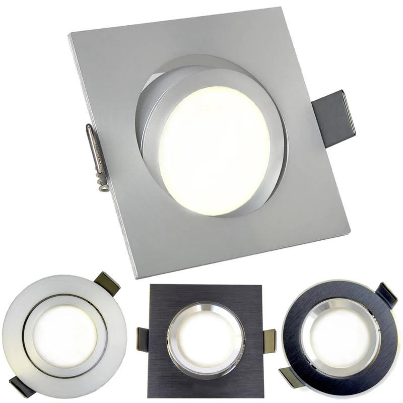LED Einbaustrahler super flach 3-6,5W Aluminium 230 Volt Spot Licht 70mm