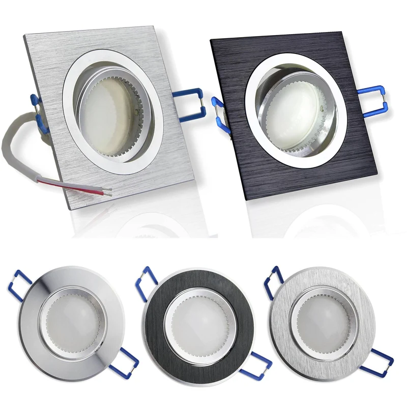 LED Einbaustrahler schwenkbar super flach 3W 5W 6,5W Aluminium 230 Volt Spot