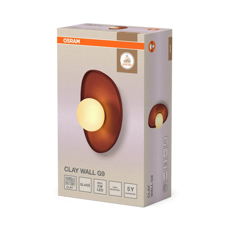 OSRAM DECOR Clay Nest Wall Wandleuchte 1xG9 Brown
