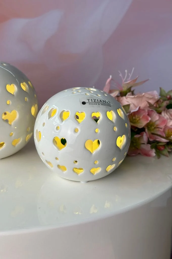 Lichtkugel Venetta LED creme-weiß