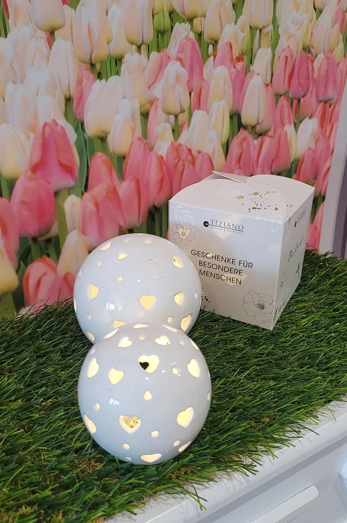 Geschenkschachtel Lichtkugel Padova mit Herz