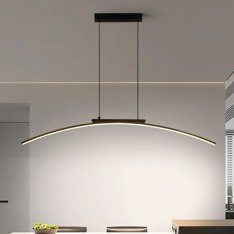 Modernes Bogen LED Pendelleuchte Schwenkbar für Über Dem Esstisch und Arbeitstisch