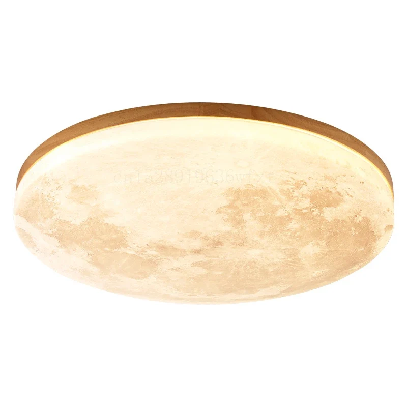 Mond LED Deckenleuchte mit Massivholz und Acryl für Schlafzimmer und Esszimmer