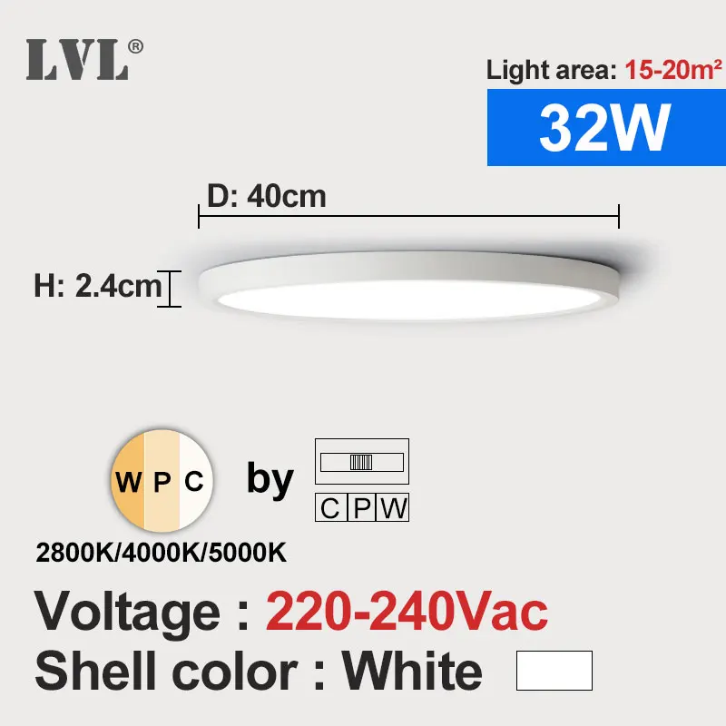 LED Deckenleuchte mit Holzoptik und Golddekor 18W–36W für alle Wohnräume