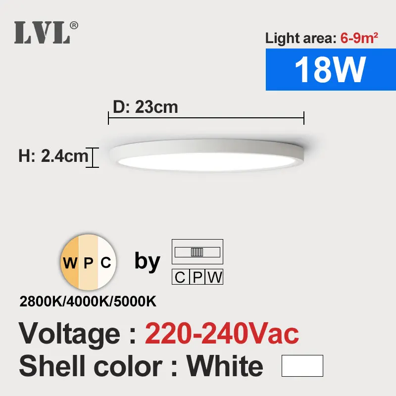 LED Deckenleuchte mit Holzoptik und Golddekor 18W–36W für alle Wohnräume