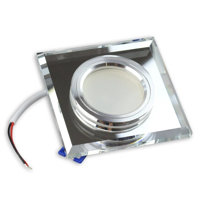 LED Einbaustrahler Glas super flach 3-6,5W Spot Einbauleuchte Panel