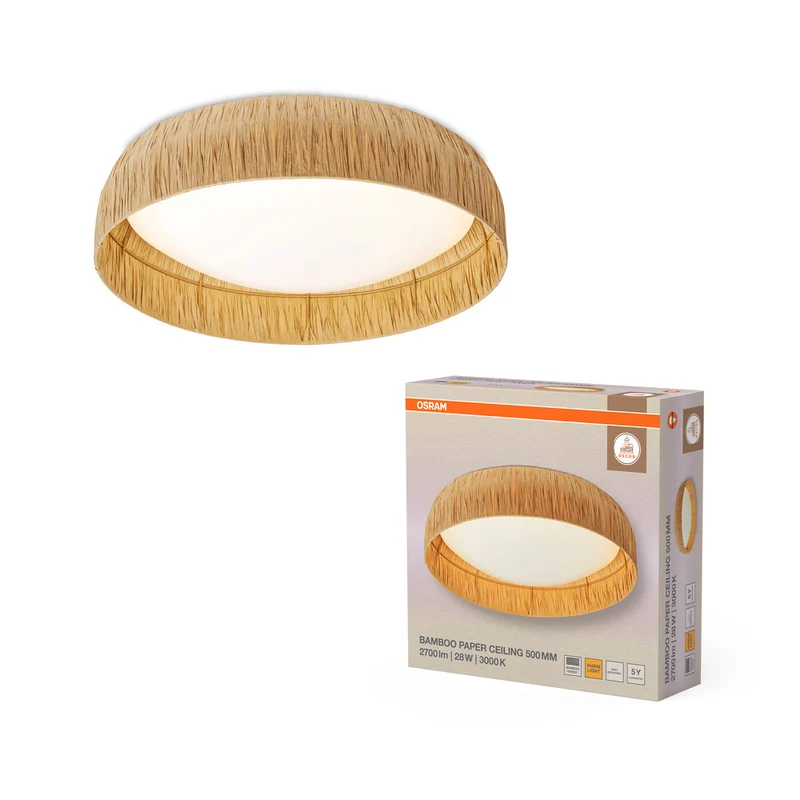 OSRAM DECOR Bamboo Paper Deckenleuchte Braun, 500mm, 28W
