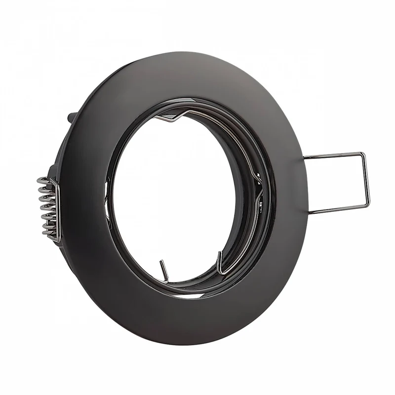 LED Einbaustrahler IP20 GU10 1-9W schwarz rund 75mm Bohrloch