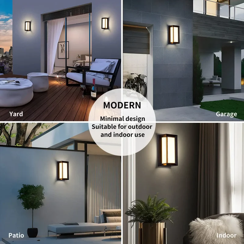 Moderne LED Außenwandleuchte mit Bewegungsmelder für Garten und Veranda