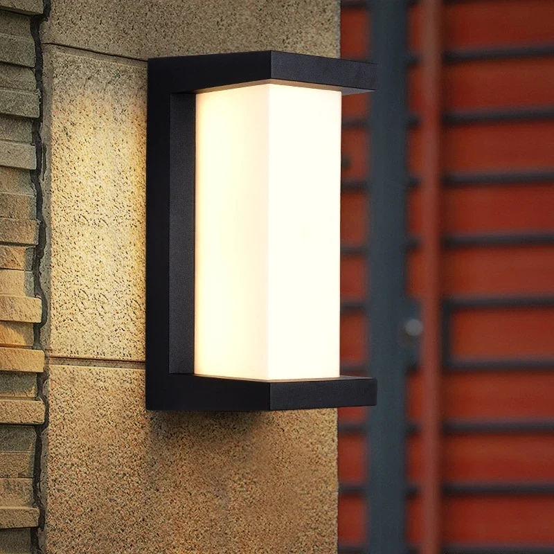 Moderne Quadratische LED Wandleuchte für minimalistischen Außen und Innenbereich