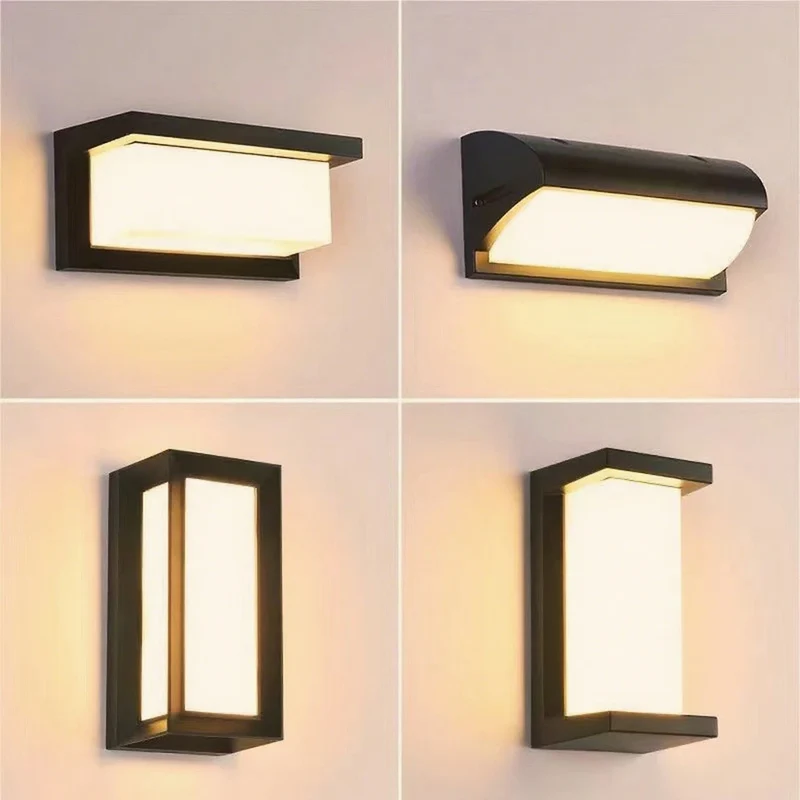 Moderne Quadratische LED Wandleuchte für minimalistischen Außen und Innenbereich