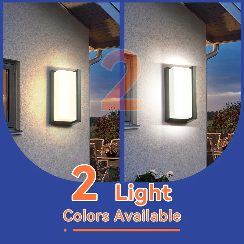 Moderne Quadratische LED Wandleuchte für minimalistischen Außen und Innenbereich