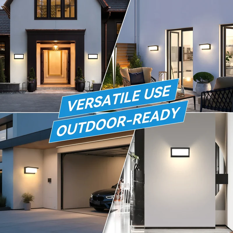 Moderne Quadratische LED Wandleuchte für minimalistischen Außen und Innenbereich