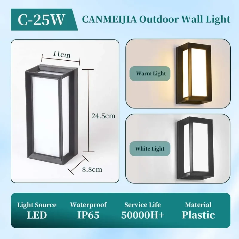 Moderne Quadratische LED Wandleuchte für minimalistischen Außen und Innenbereich
