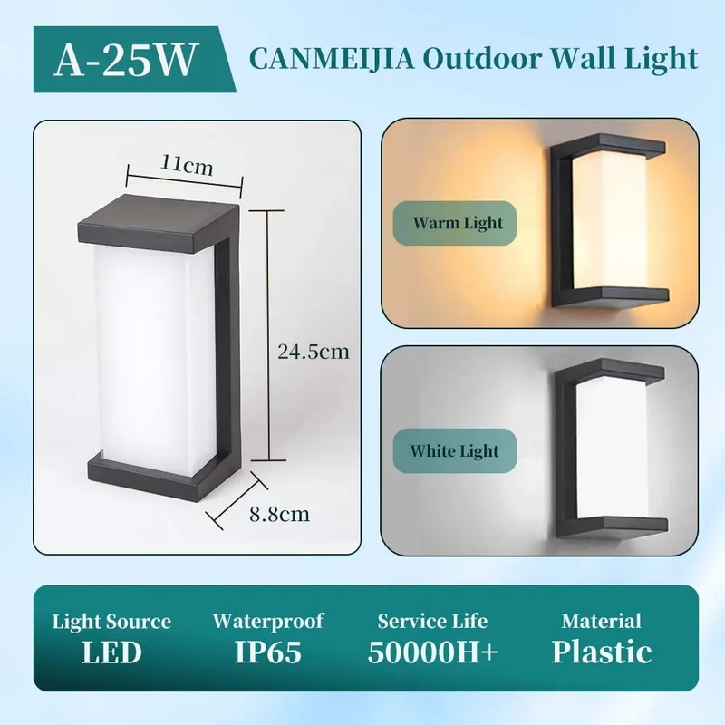 Moderne Quadratische LED Wandleuchte für minimalistischen Außen und Innenbereich