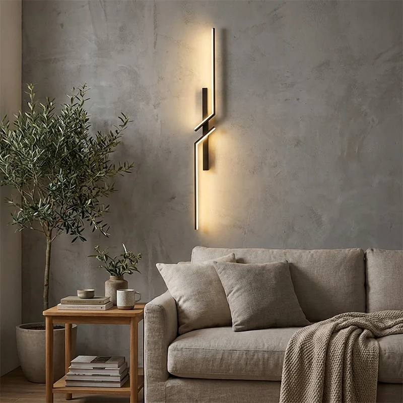 Minimalistische LED Streifen Wandleuchte für modernes Wohnzimmer und Schlafzimmer