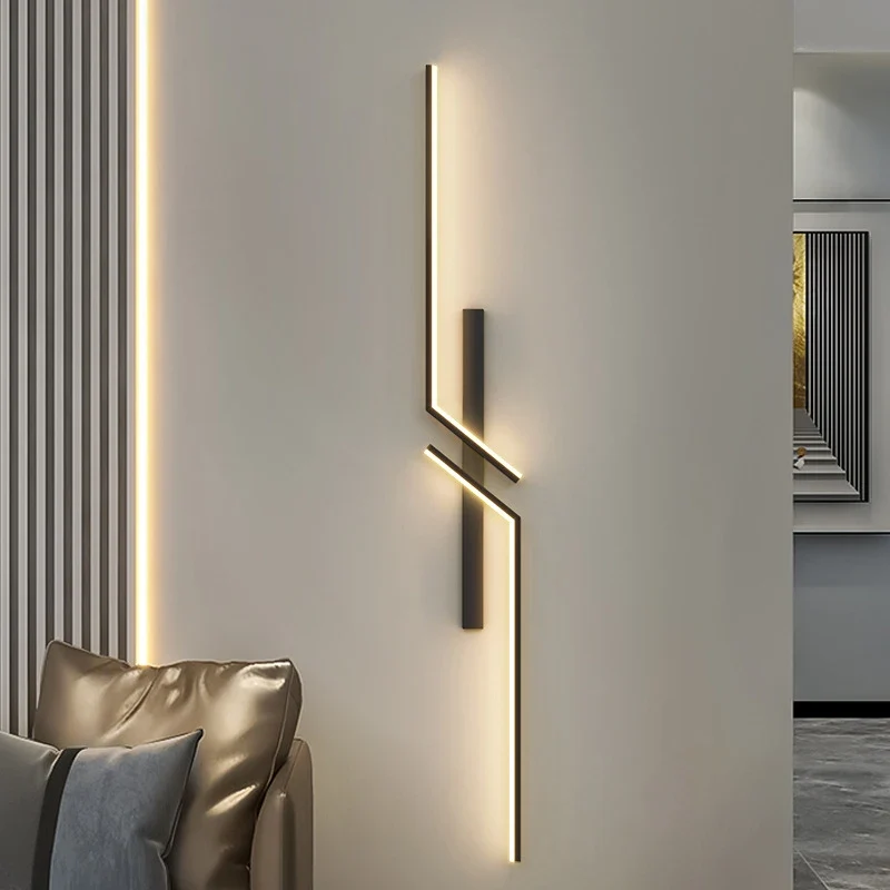 Minimalistische LED Streifen Wandleuchte für modernes Wohnzimmer und Schlafzimmer