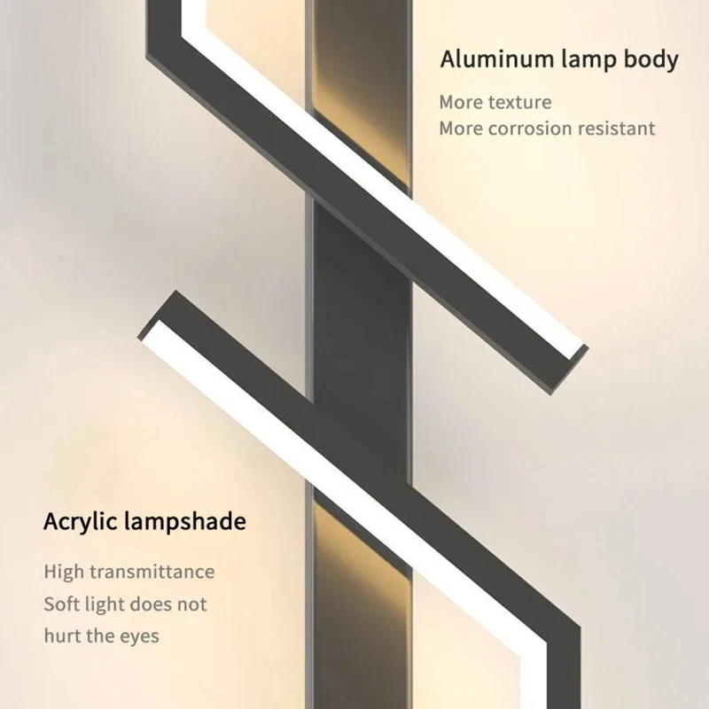 Minimalistische LED Streifen Wandleuchte für modernes Wohnzimmer und Schlafzimmer