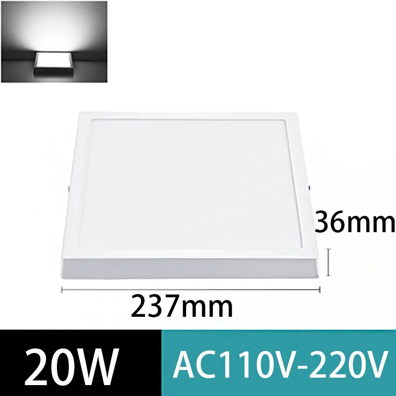 Ultra-Flache LED Deckenleuchte Rund und Eckig 15W–30W für alle Zimmer