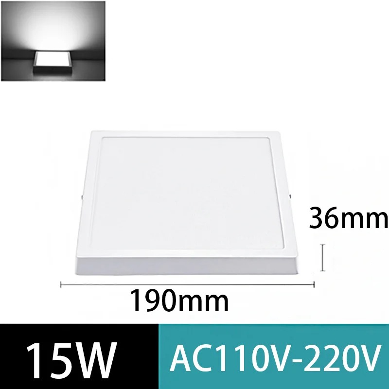 Ultra-Flache LED Deckenleuchte Rund und Eckig 15W–30W für alle Zimmer