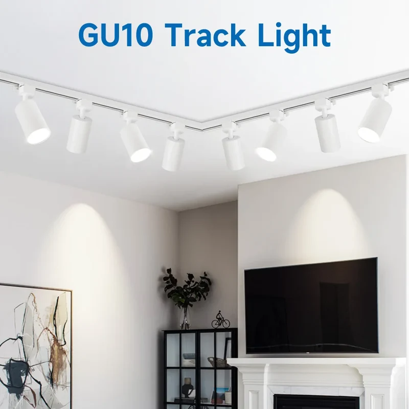 Modernes GU10 LED Schienensystem 1–6 Spots für Küche und Ladenbeleuchtung