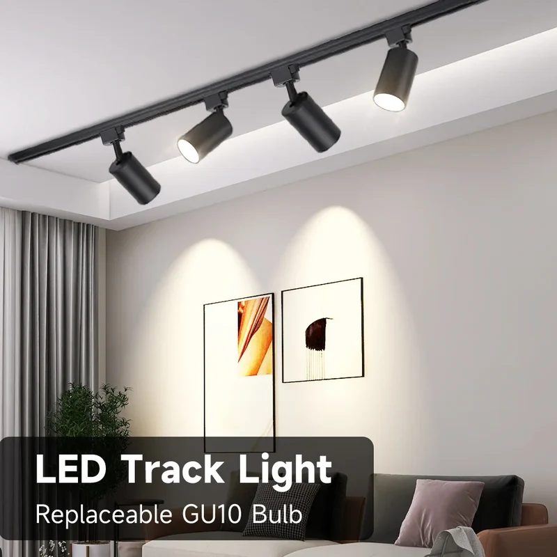 Modernes GU10 LED Schienensystem 1–6 Spots für Küche und Ladenbeleuchtung