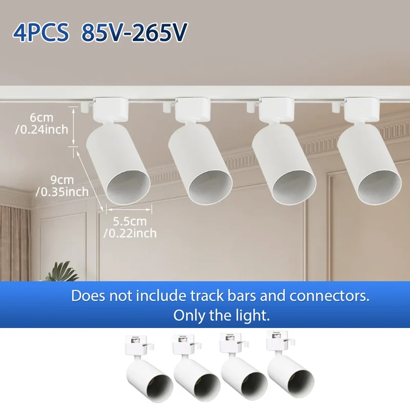 Modernes GU10 LED Schienensystem 1–6 Spots für Küche und Ladenbeleuchtung