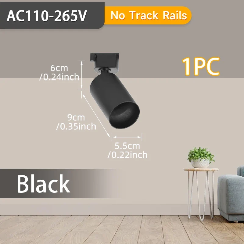 Modernes GU10 LED Schienensystem 1–6 Spots für Küche und Ladenbeleuchtung