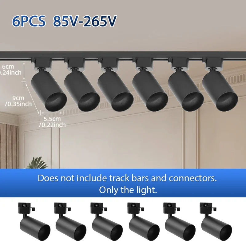 Modernes GU10 LED Schienensystem 1–6 Spots für Küche und Ladenbeleuchtung