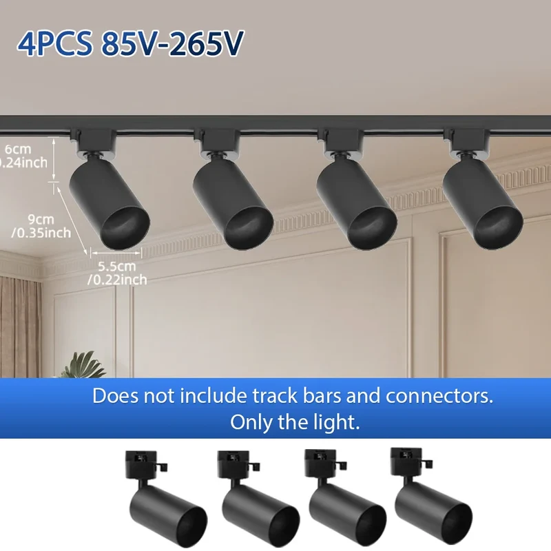 Modernes GU10 LED Schienensystem 1–6 Spots für Küche und Ladenbeleuchtung