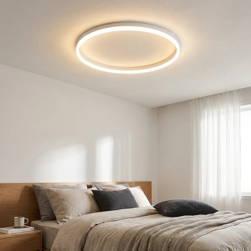 Runde LED Ring Deckenleuchte mit optionalem Dimmer für Schlafzimmer und Diele