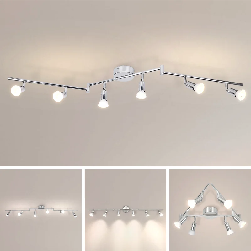 Moderner LED Deckenstrahler GU10 Mehrköpfig für Wohnzimmer und Küche