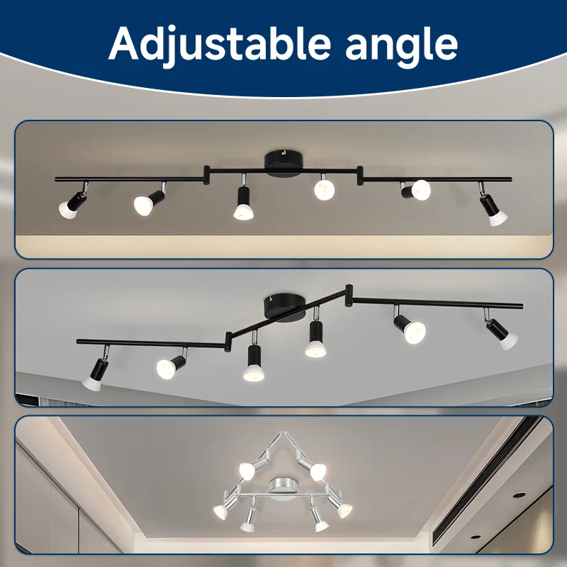 Moderner LED Deckenstrahler GU10 Mehrköpfig für Wohnzimmer und Küche