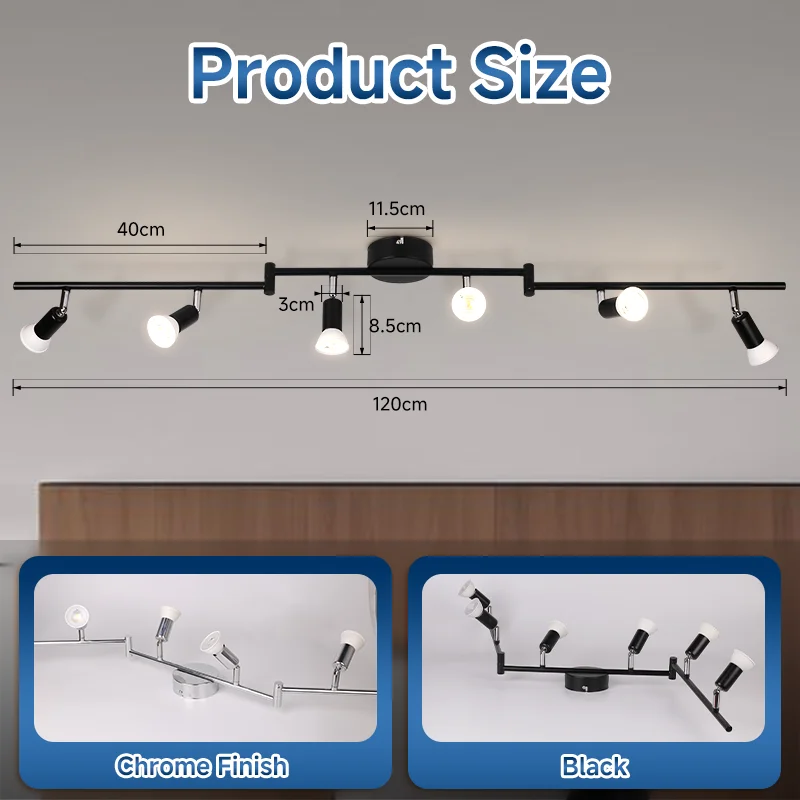 Moderner LED Deckenstrahler GU10 Mehrköpfig für Wohnzimmer und Küche