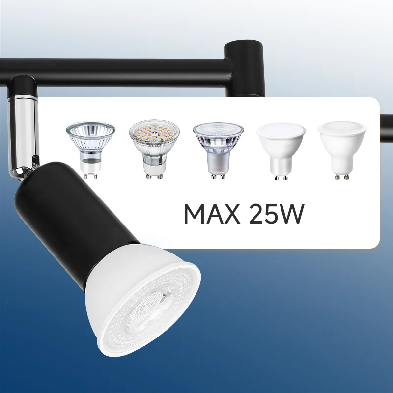 Moderner LED Deckenstrahler GU10 Mehrköpfig für Wohnzimmer und Küche