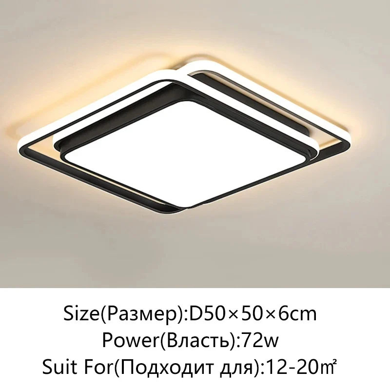 Moderne LED Deckenleuchte Gold und Schwarz mit Dreifarbschaltung für Wohnräume