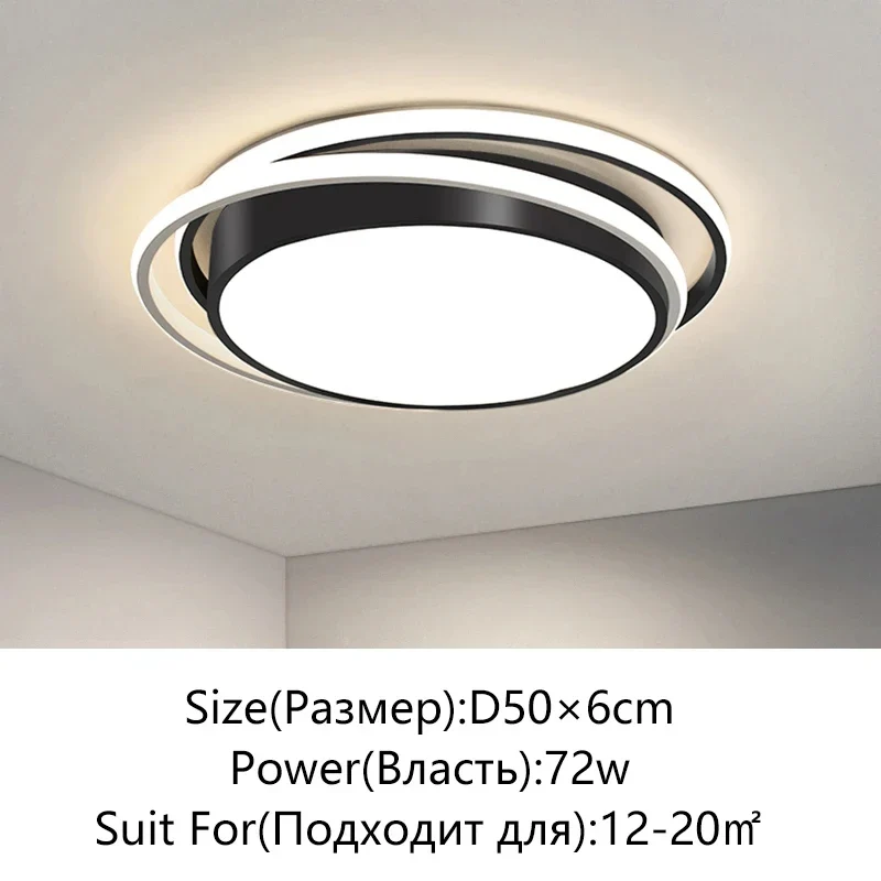 Moderne LED Deckenleuchte Gold und Schwarz mit Dreifarbschaltung für Wohnräume