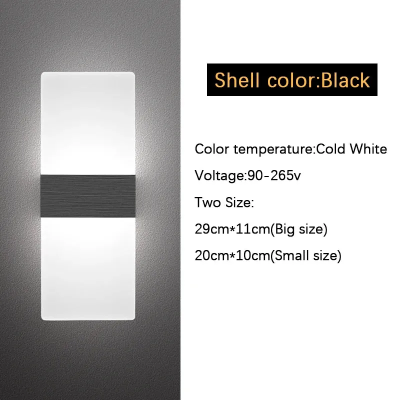 Moderne LED Wandleuchte Dimmbar Warmweiß für Schlafzimmer und Flur