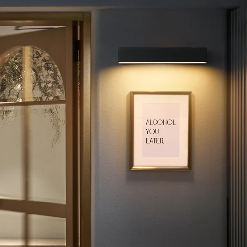 Moderne LED Wandleuchte Schwarz für Wohnzimmer, Schlafzimmer und Flur