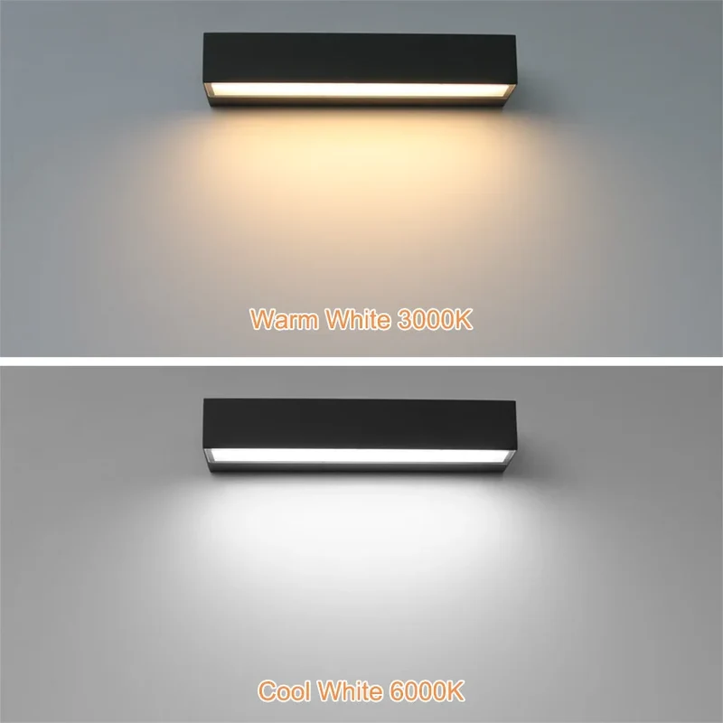 Moderne LED Wandleuchte Schwarz für Wohnzimmer, Schlafzimmer und Flur