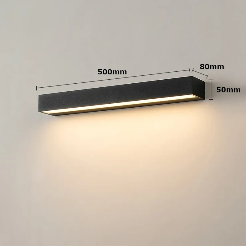 Moderne LED Wandleuchte Schwarz für Wohnzimmer, Schlafzimmer und Flur