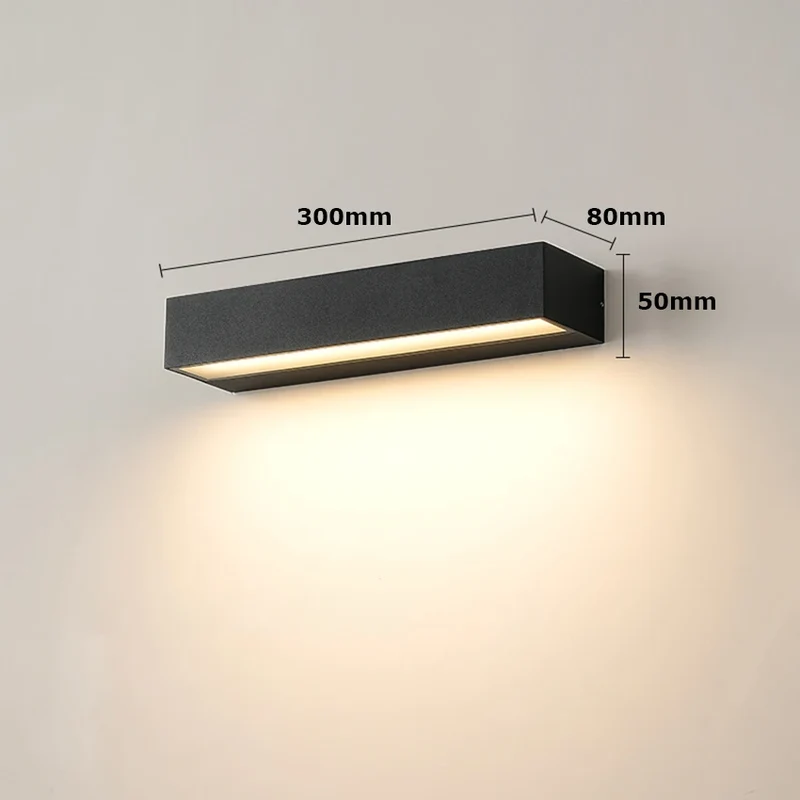 Moderne LED Wandleuchte Schwarz für Wohnzimmer, Schlafzimmer und Flur