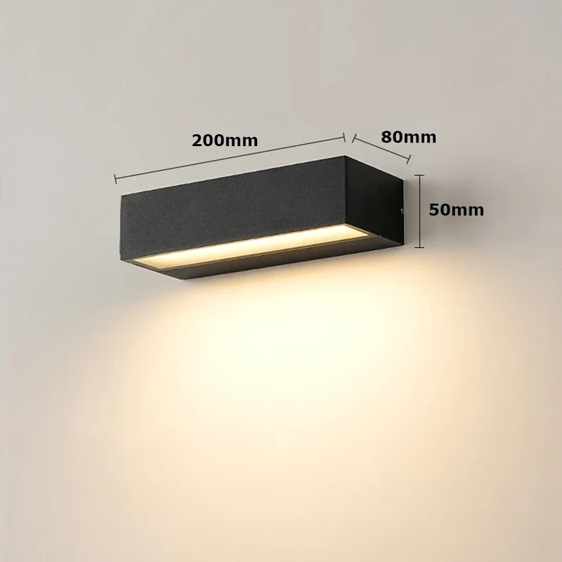 Moderne LED Wandleuchte Schwarz für Wohnzimmer, Schlafzimmer und Flur