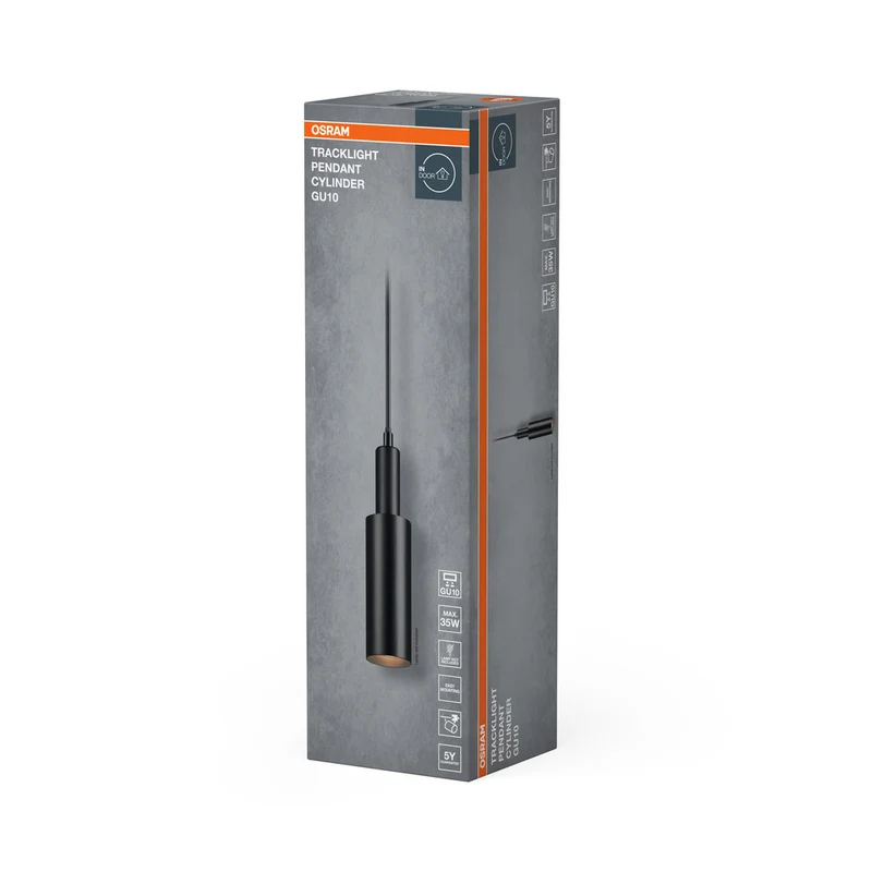 OSRAM TRACKLIGHT PENDANT CYLINDER Pendelleuchte GU10 schwarz