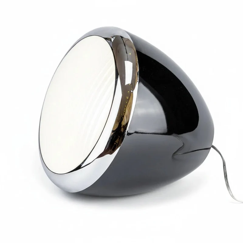 Sompex NOSTALGIE Tischleuchte – Retro-Scheinwerfer-Design, Silber/Schwarz, Ø 30 cm, E27
