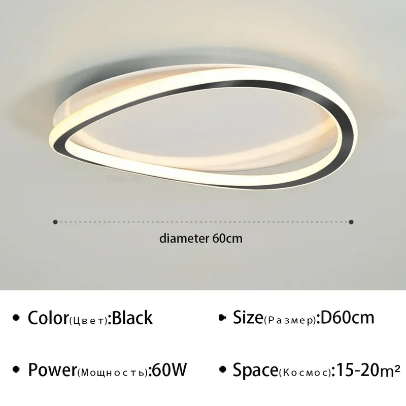 Moderner LED Decken Kronleuchter Schlicht für Wohnzimmer und Esszimmer Alltäglich