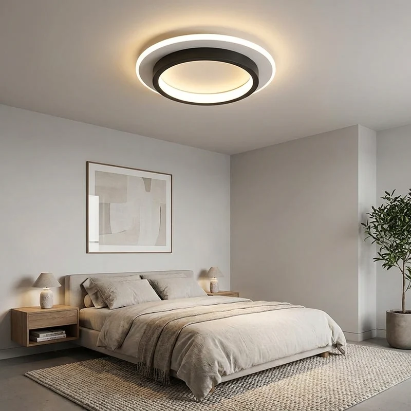 Vielseitige LED Deckenleuchte Rund und Eckig im Nordic-Stil für alle Zimmer