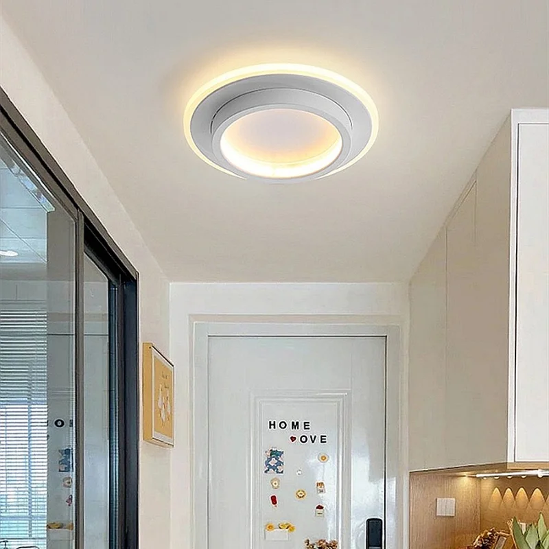 Vielseitige LED Deckenleuchte Rund und Eckig im Nordic-Stil für alle Zimmer