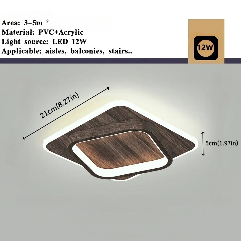 Vielseitige LED Deckenleuchte Rund und Eckig im Nordic-Stil für alle Zimmer